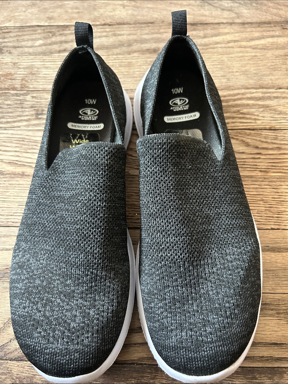 Athletic Works  women’s Slip-On Knit Memory Foam Loafers